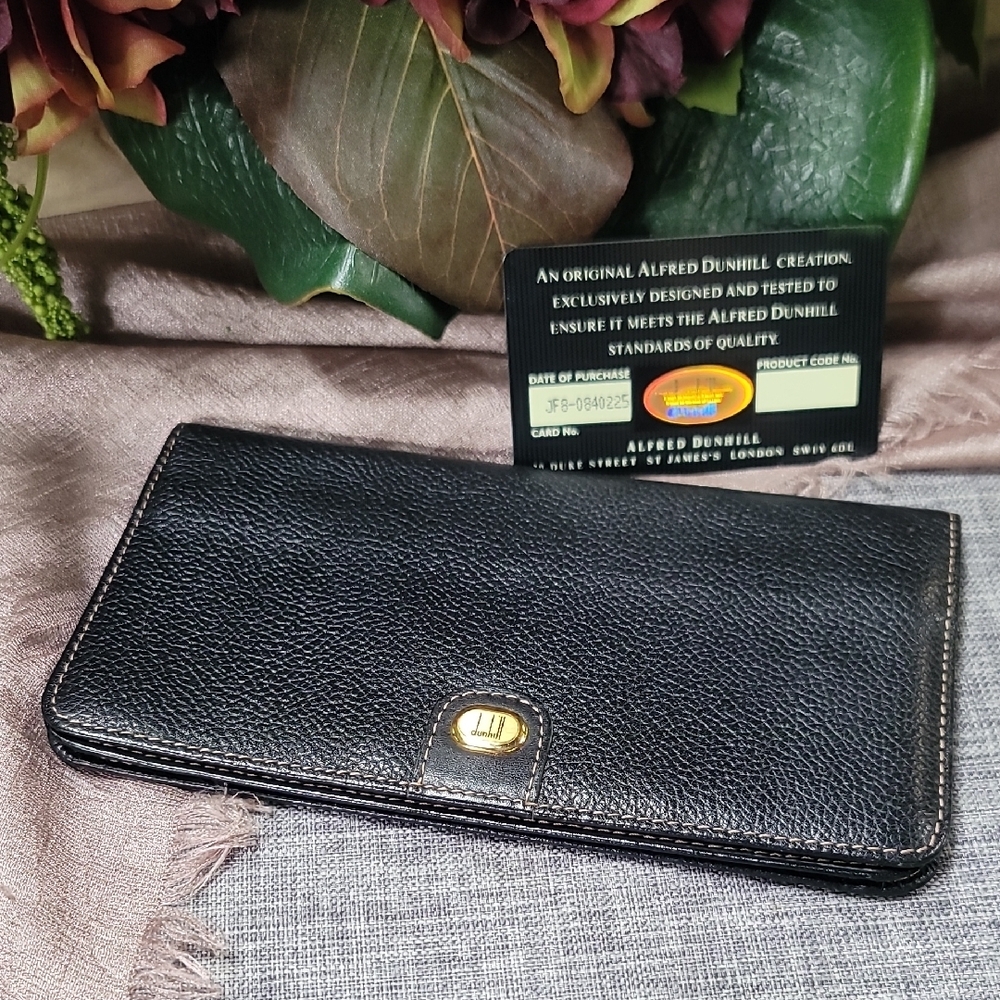 Alfred Dunhill Black Leather Wallet